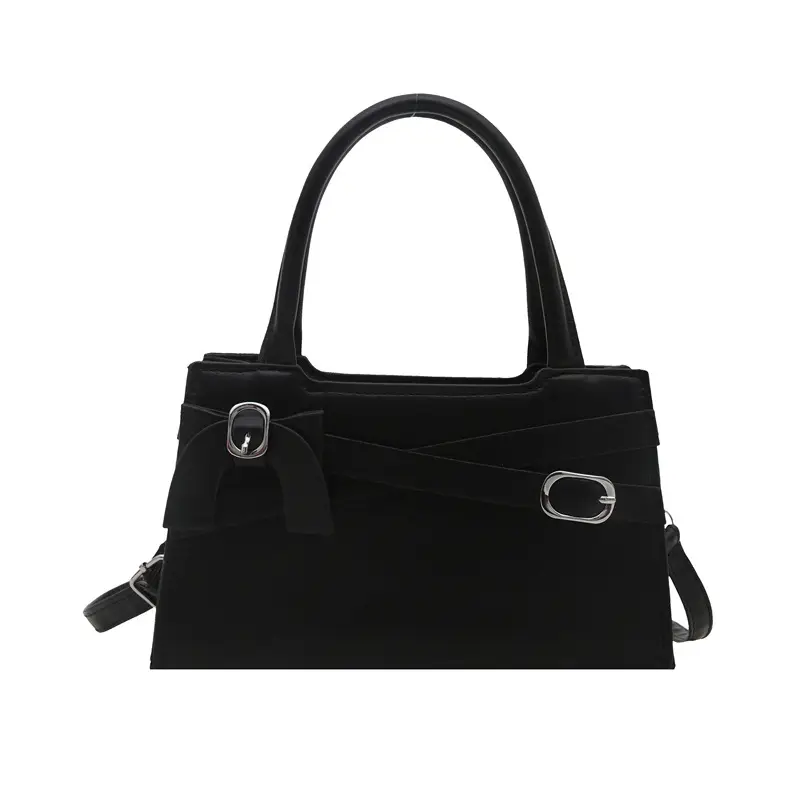 Pink Textured Bow Shoulder Bag for Women 2025 - Image 9