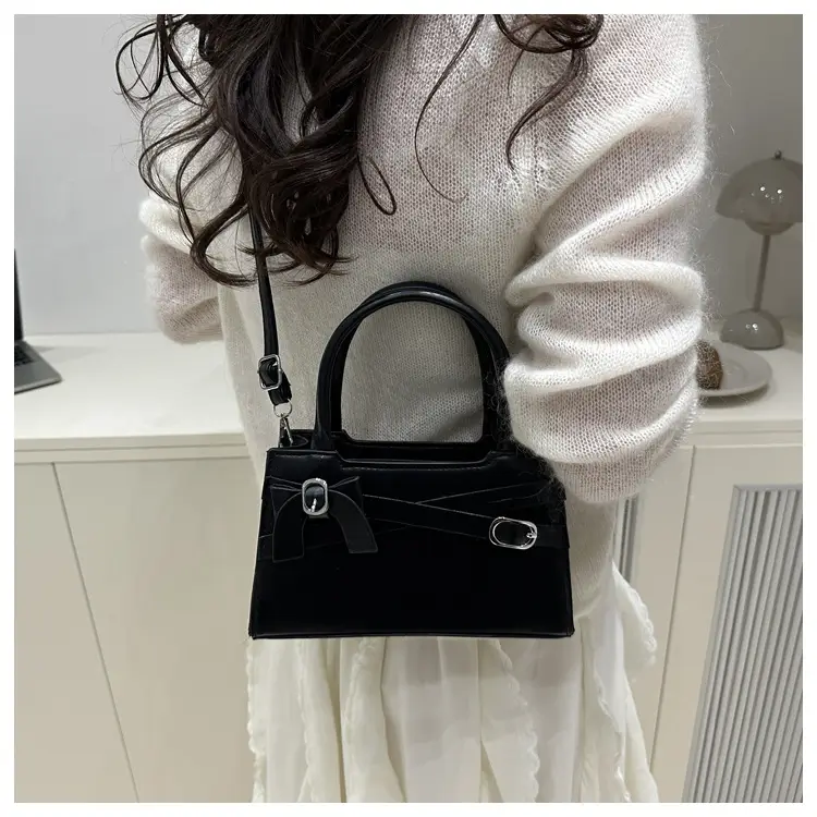 Pink Textured Bow Shoulder Bag for Women 2025 — feature 33