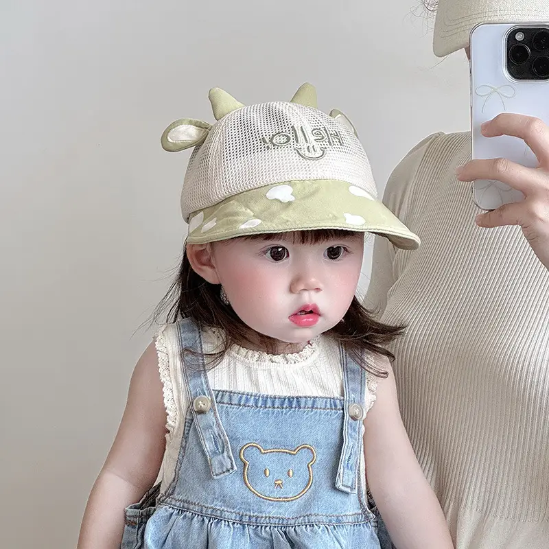 Baby Hat with Duck Tails and Heart Pattern - Image 6