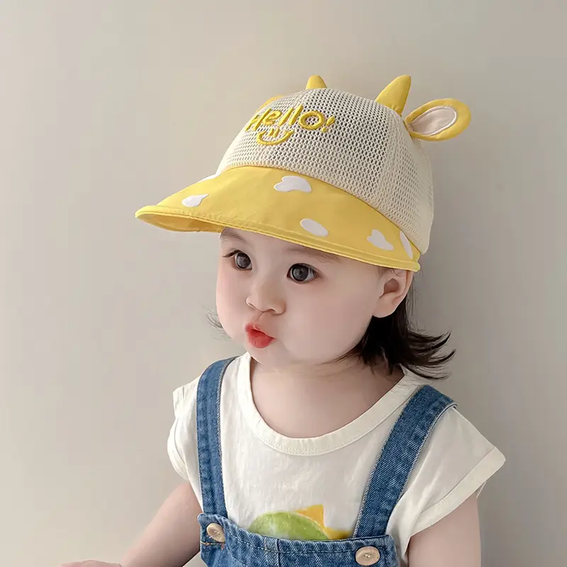 Baby Hat with Duck Tails and Heart Pattern - Image 2