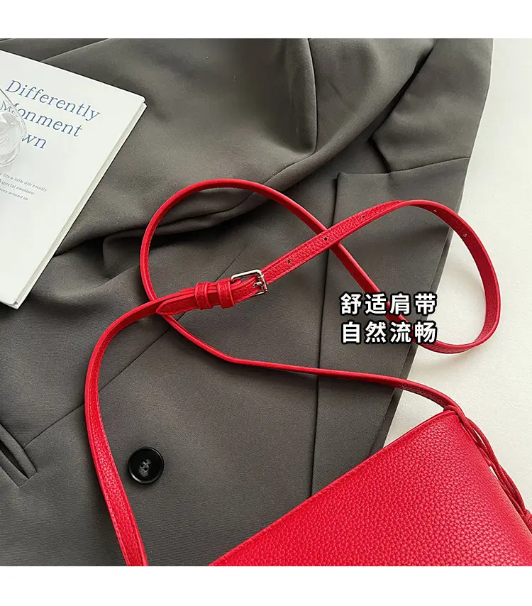 Red Korean Fashion Shoulder Bag for Women — feature 8
