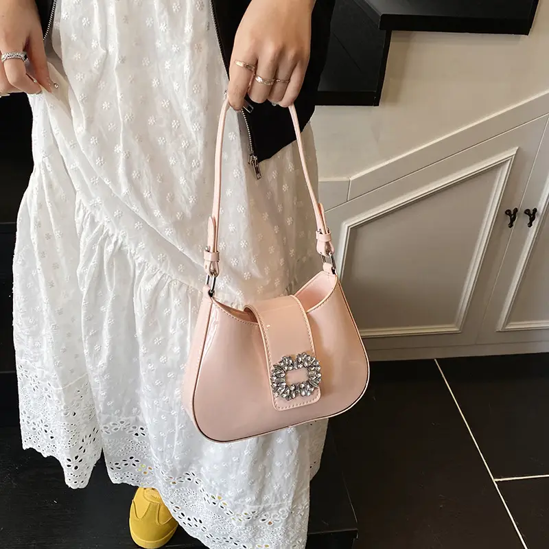 Pink Pearl Beaded Underarm Bag for Women - Image 10