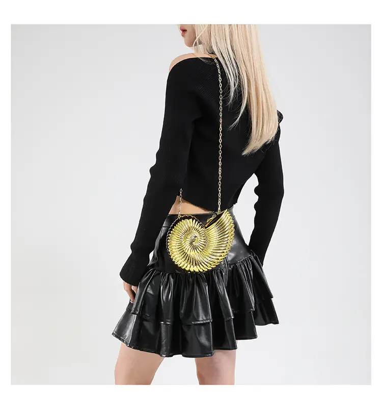 Golden Acrylic Crossbody Clutch Bag for Women — feature 13