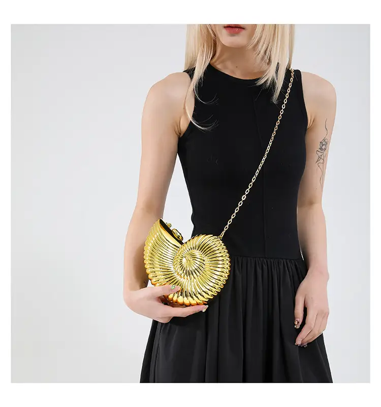 Golden Acrylic Crossbody Clutch Bag for Women — feature 15