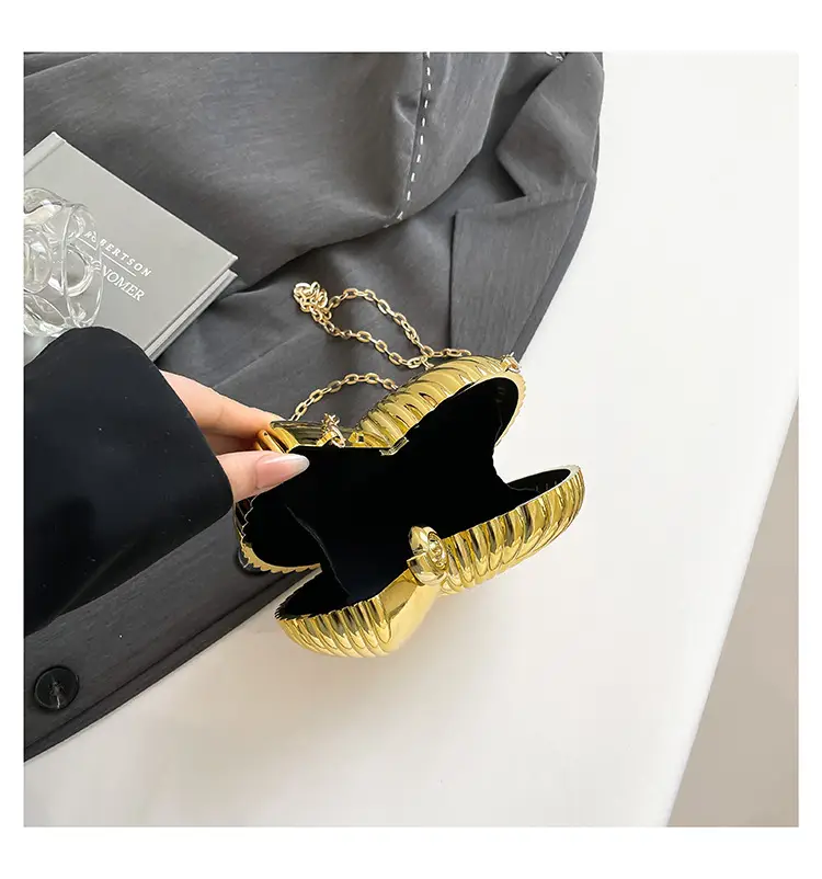 Golden Acrylic Crossbody Clutch Bag for Women — feature 6