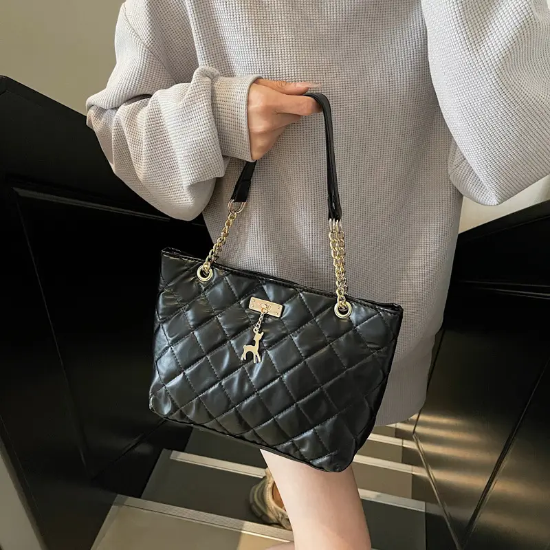 Korean Style Rhombus Tote Bag Women 2025 Spring Large Capacity - Image 8