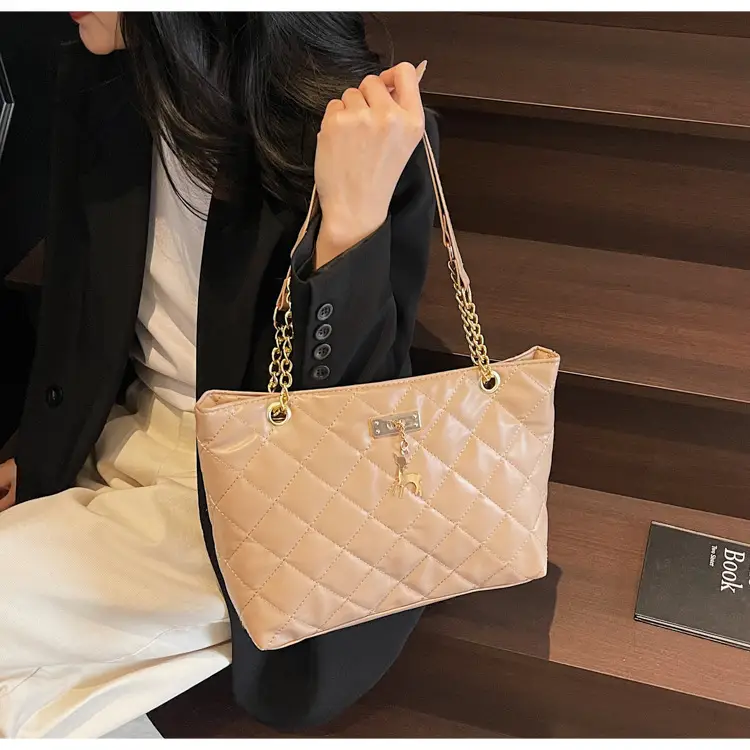 Korean Style Rhombus Tote Bag Women 2025 Spring Large Capacity — feature 10