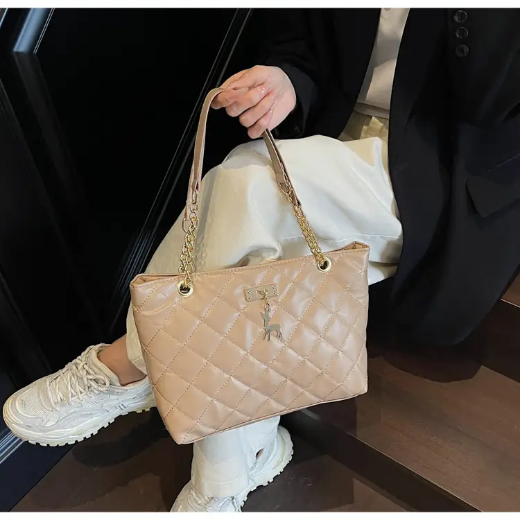 Korean Style Rhombus Tote Bag Women 2025 Spring Large Capacity — feature 11