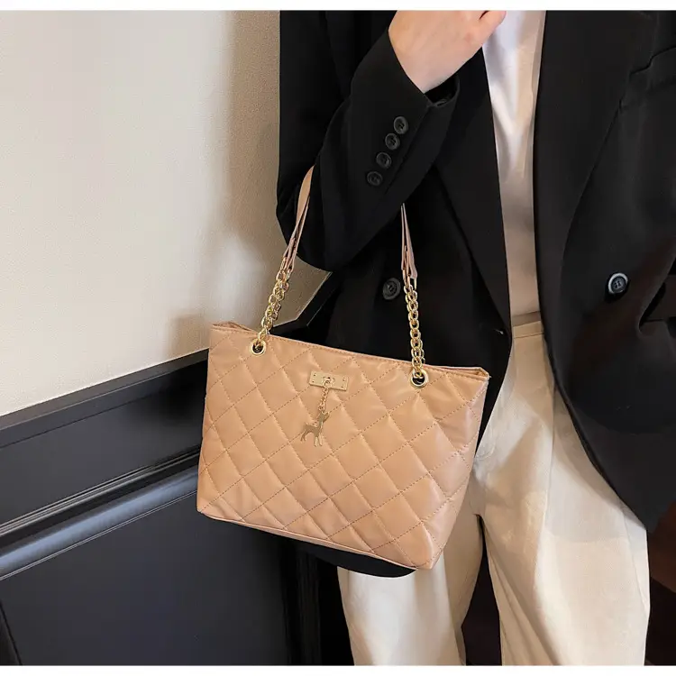 Korean Style Rhombus Tote Bag Women 2025 Spring Large Capacity — feature 13