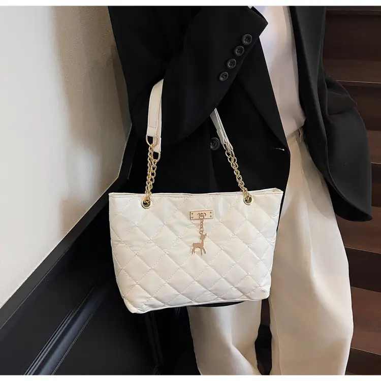 Korean Style Rhombus Tote Bag Women 2025 Spring Large Capacity — feature 14