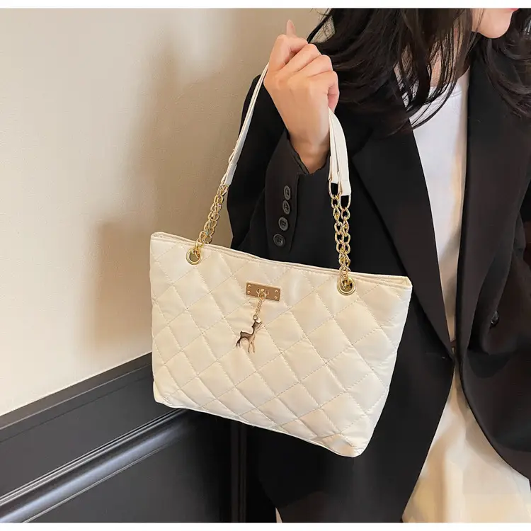 Korean Style Rhombus Tote Bag Women 2025 Spring Large Capacity — feature 15