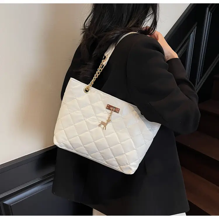 Korean Style Rhombus Tote Bag Women 2025 Spring Large Capacity — feature 16
