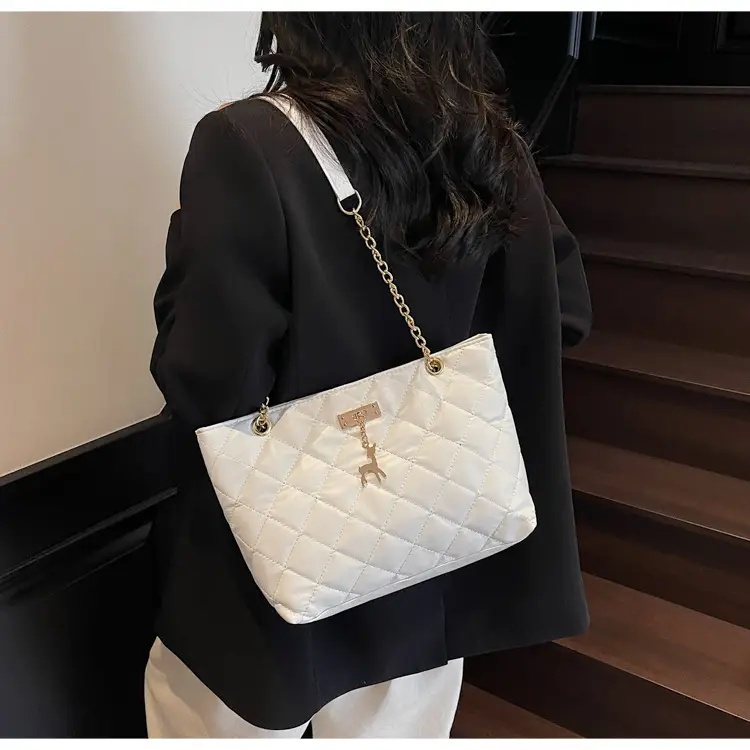 Korean Style Rhombus Tote Bag Women 2025 Spring Large Capacity — feature 17