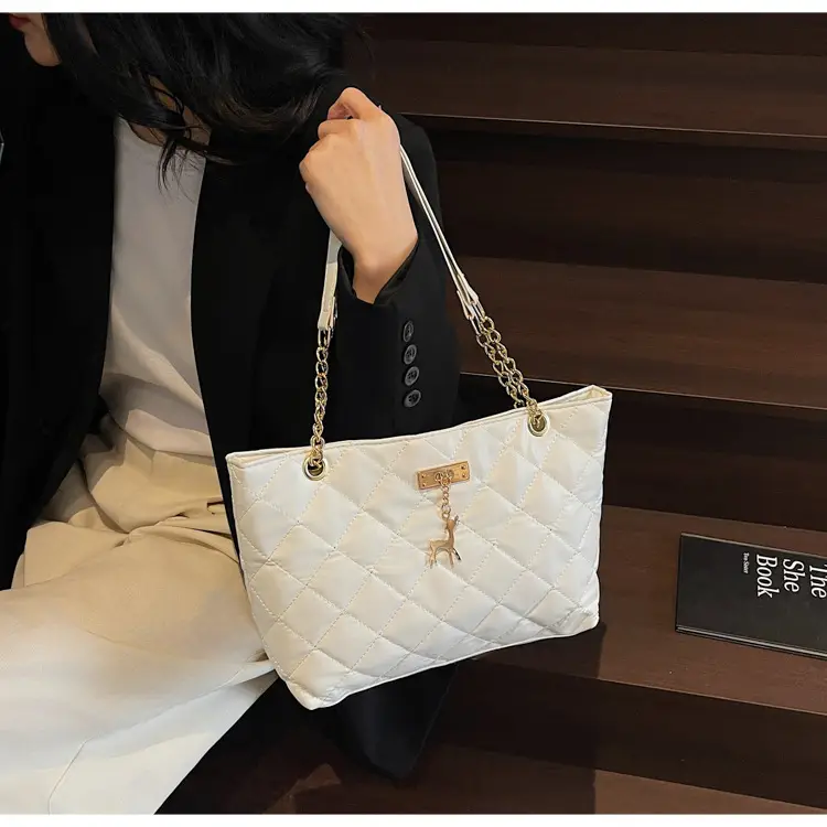 Korean Style Rhombus Tote Bag Women 2025 Spring Large Capacity — feature 18