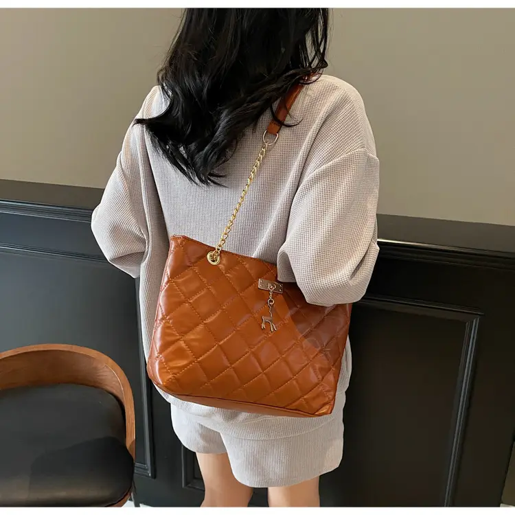 Korean Style Rhombus Tote Bag Women 2025 Spring Large Capacity — feature 22