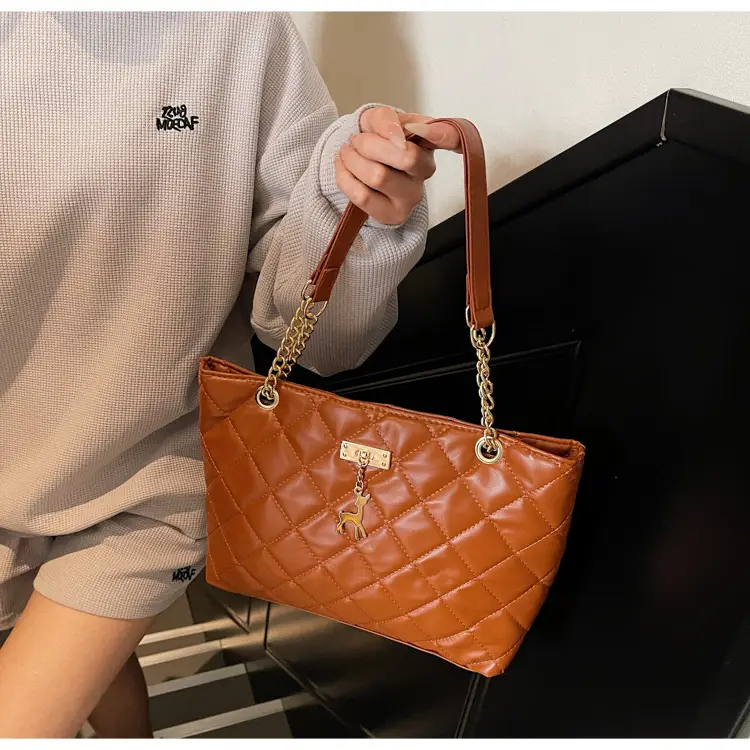 Korean Style Rhombus Tote Bag Women 2025 Spring Large Capacity — feature 23