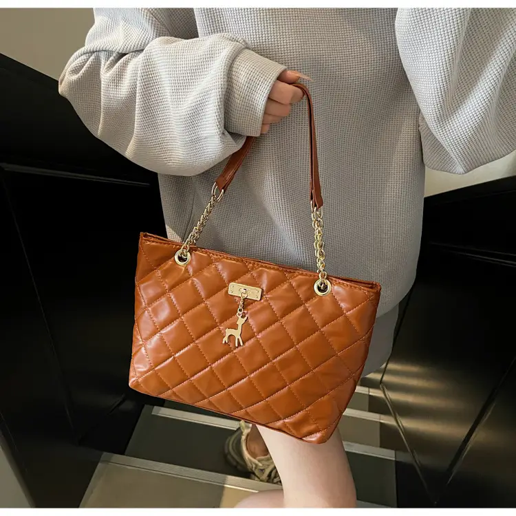 Korean Style Rhombus Tote Bag Women 2025 Spring Large Capacity — feature 24