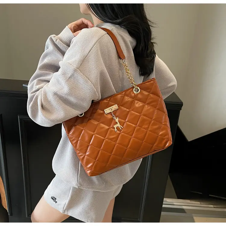 Korean Style Rhombus Tote Bag Women 2025 Spring Large Capacity — feature 25