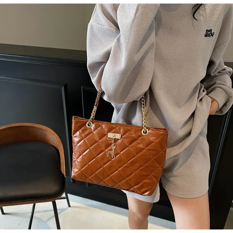 Korean Style Rhombus Tote Bag Women 2025 Spring Large Capacity — feature 26