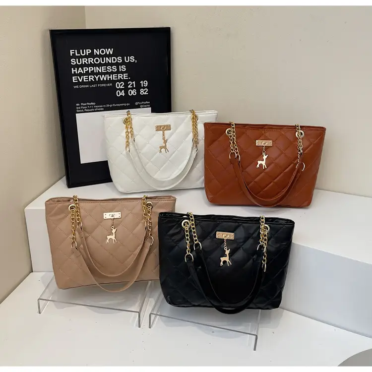 Korean Style Rhombus Tote Bag Women 2025 Spring Large Capacity — feature 27