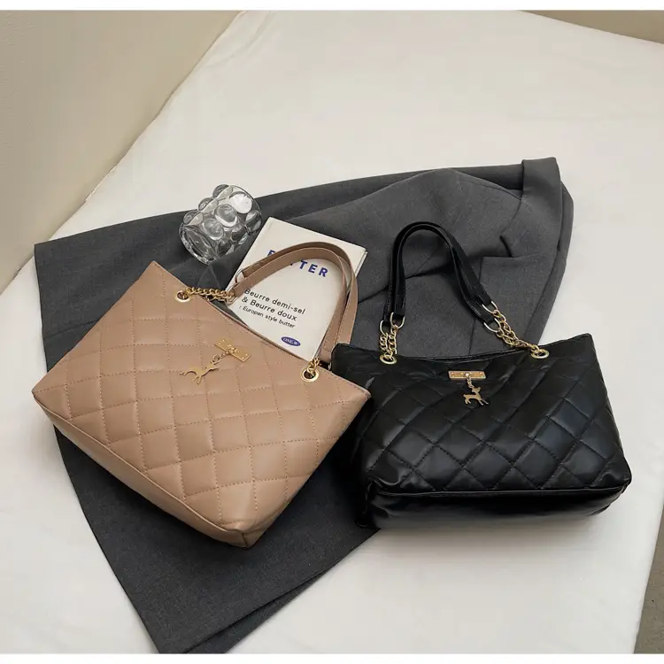 Korean Style Rhombus Tote Bag Women 2025 Spring Large Capacity — feature 28