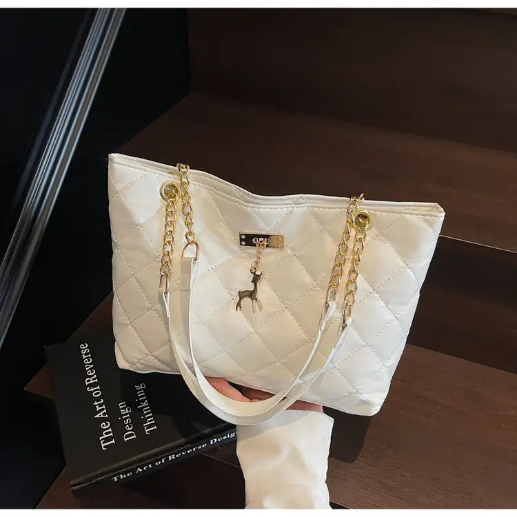 Korean Style Rhombus Tote Bag Women 2025 Spring Large Capacity — feature 30