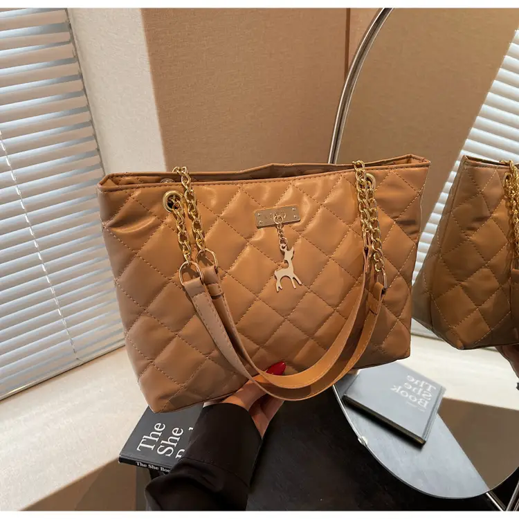 Korean Style Rhombus Tote Bag Women 2025 Spring Large Capacity — feature 33