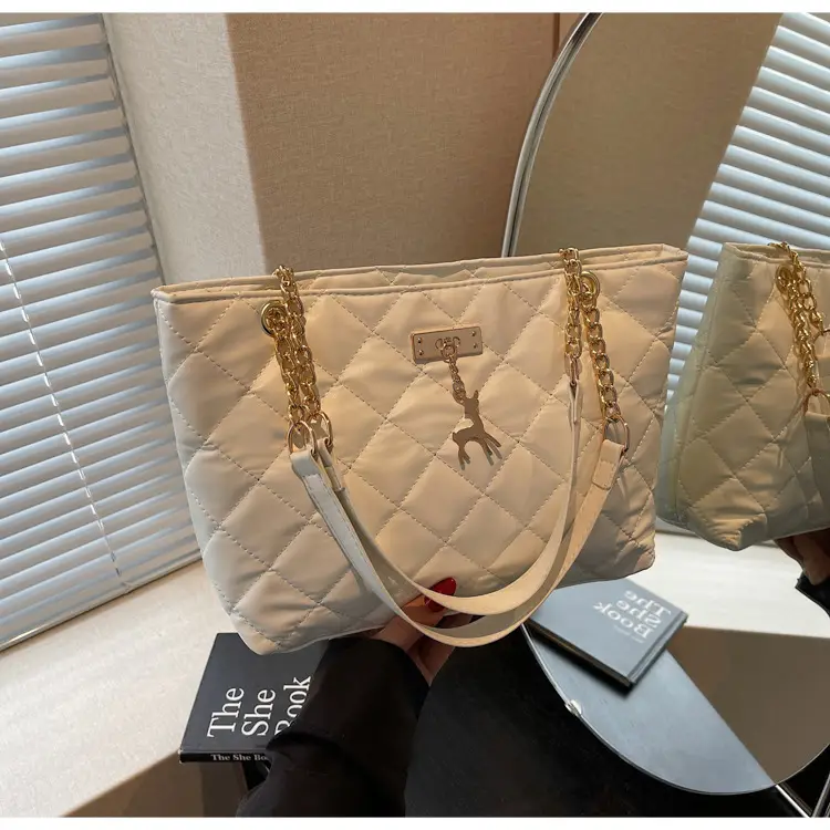 Korean Style Rhombus Tote Bag Women 2025 Spring Large Capacity — feature 34