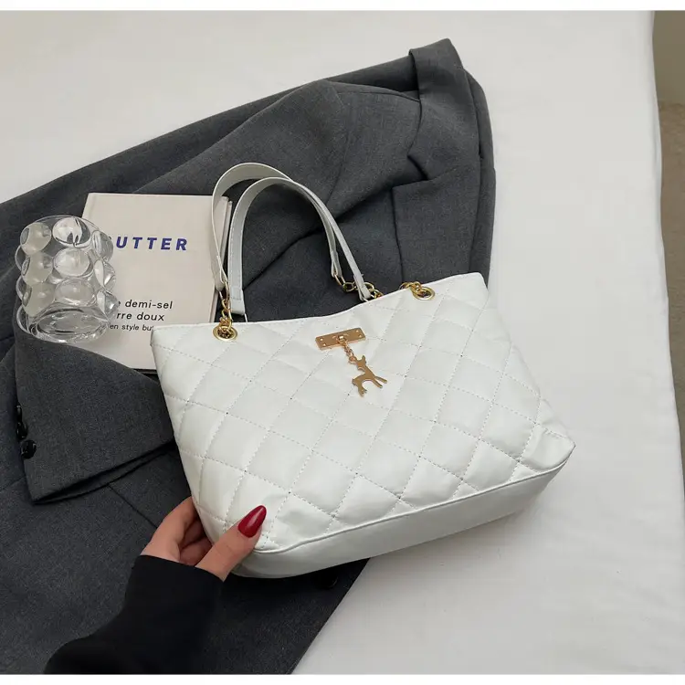 Korean Style Rhombus Tote Bag Women 2025 Spring Large Capacity — feature 37