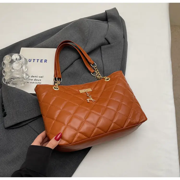 Korean Style Rhombus Tote Bag Women 2025 Spring Large Capacity — feature 38