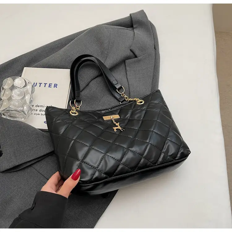 Korean Style Rhombus Tote Bag Women 2025 Spring Large Capacity — feature 39