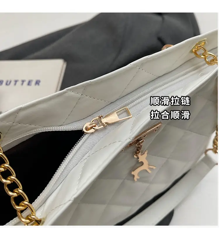 Korean Style Rhombus Tote Bag Women 2025 Spring Large Capacity — feature 4