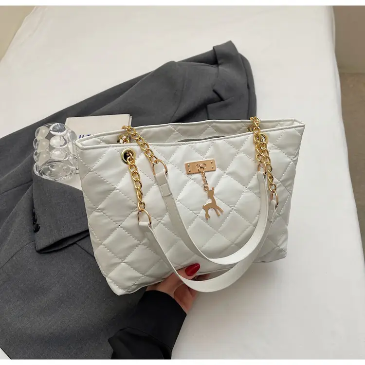 Korean Style Rhombus Tote Bag Women 2025 Spring Large Capacity — feature 41