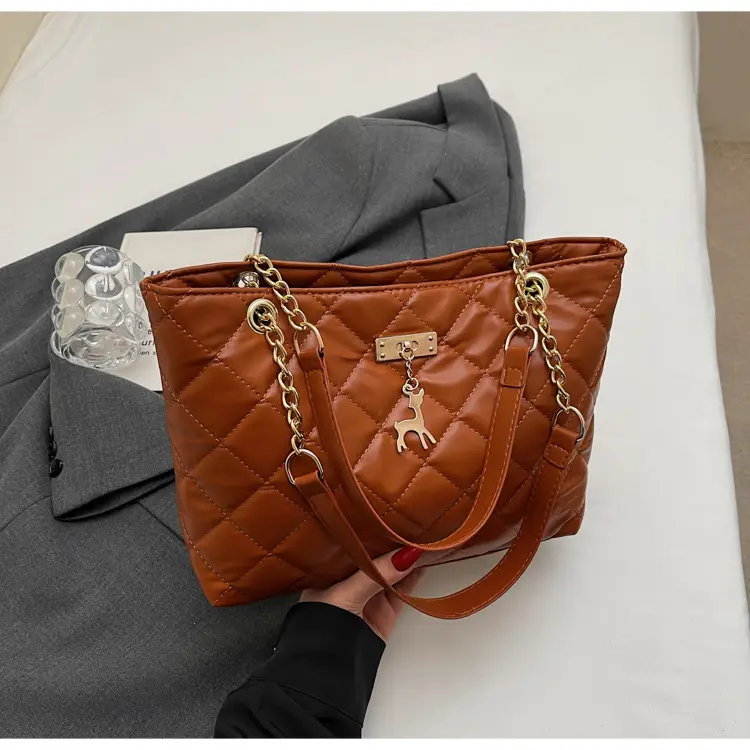 Korean Style Rhombus Tote Bag Women 2025 Spring Large Capacity — feature 42