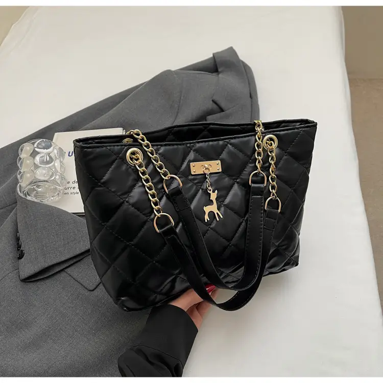 Korean Style Rhombus Tote Bag Women 2025 Spring Large Capacity — feature 43