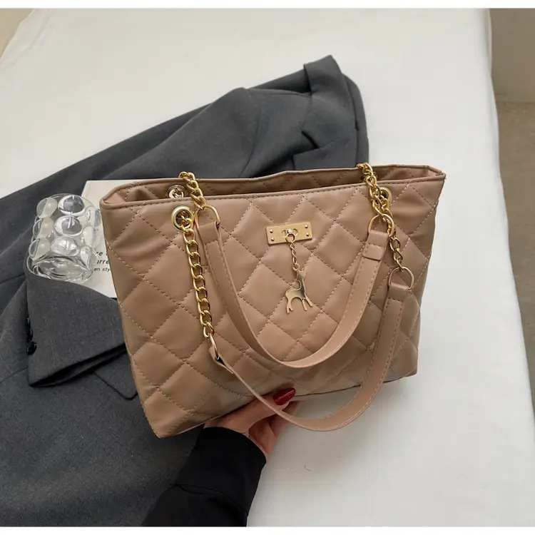 Korean Style Rhombus Tote Bag Women 2025 Spring Large Capacity — feature 44