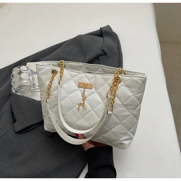 Korean Style Rhombus Tote Bag Women 2025 Spring Large Capacity — feature 45