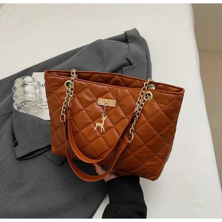Korean Style Rhombus Tote Bag Women 2025 Spring Large Capacity — feature 46