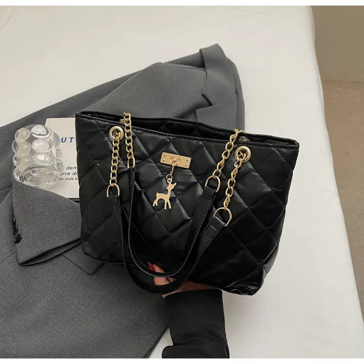 Korean Style Rhombus Tote Bag Women 2025 Spring Large Capacity — feature 47