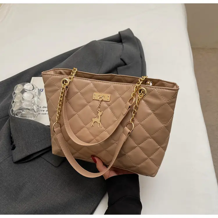 Korean Style Rhombus Tote Bag Women 2025 Spring Large Capacity — feature 48