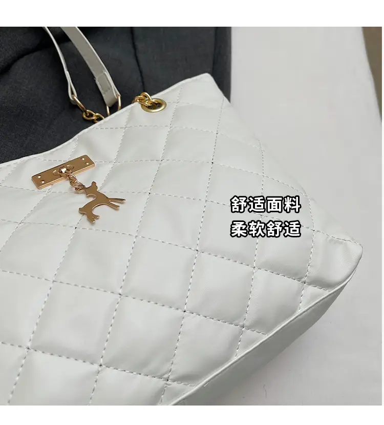 Korean Style Rhombus Tote Bag Women 2025 Spring Large Capacity — feature 6