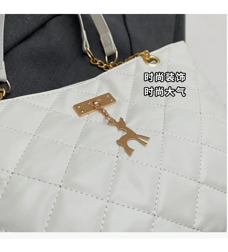 Korean Style Rhombus Tote Bag Women 2025 Spring Large Capacity — feature 7