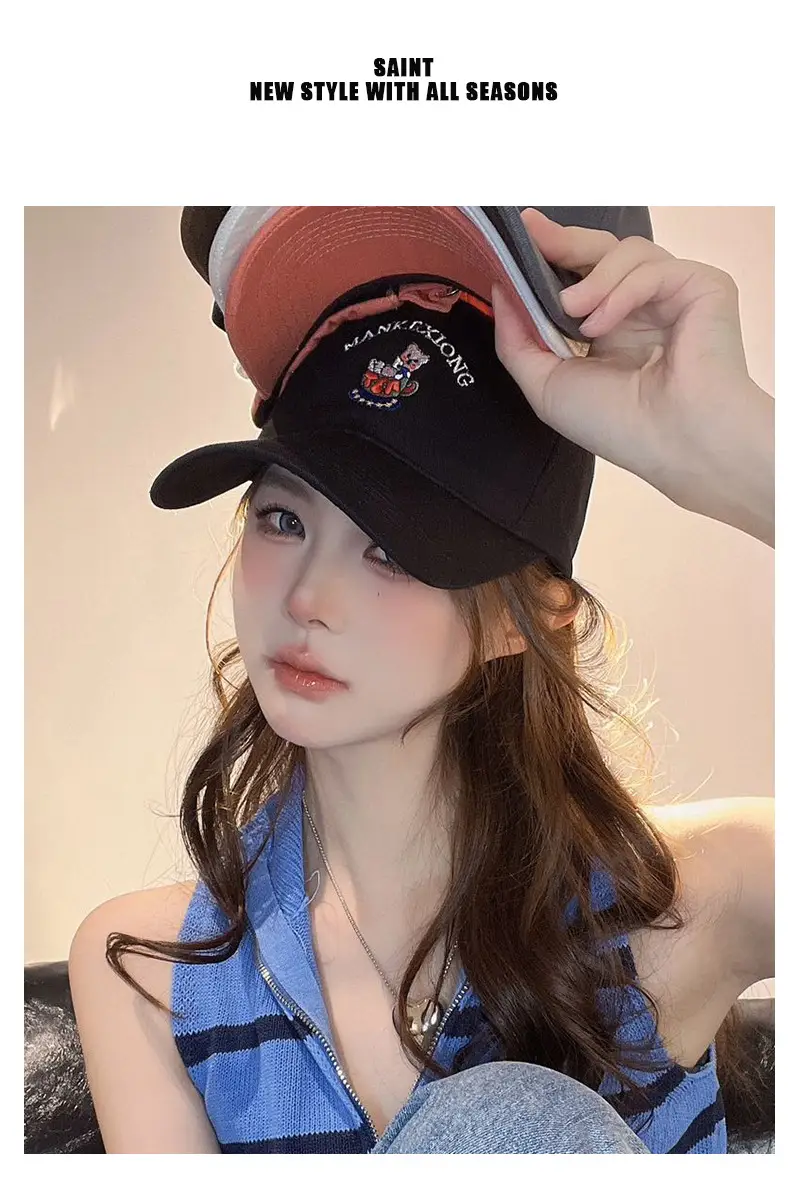 Women's Cartoon Bear Cap Spring Summer Sun Hat — feature 1