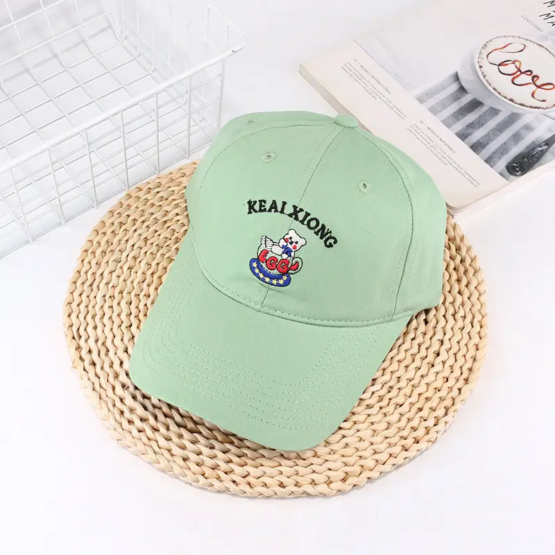 Women's Cartoon Bear Cap Spring Summer Sun Hat - Image 8