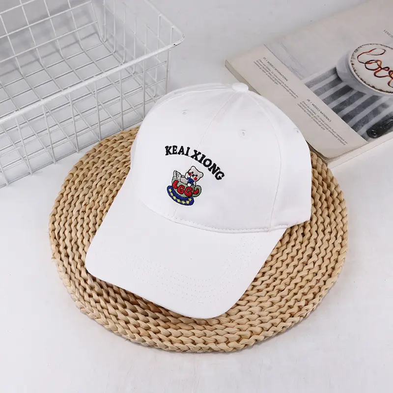 Women's Cartoon Bear Cap Spring Summer Sun Hat - Image 4
