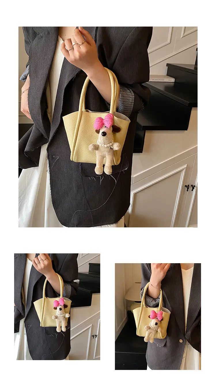 Women's Cross-Border Handheld Bucket Bag with Cute Doll Decor — feature 11