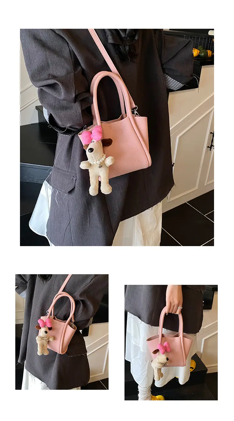Women's Cross-Border Handheld Bucket Bag with Cute Doll Decor — feature 12