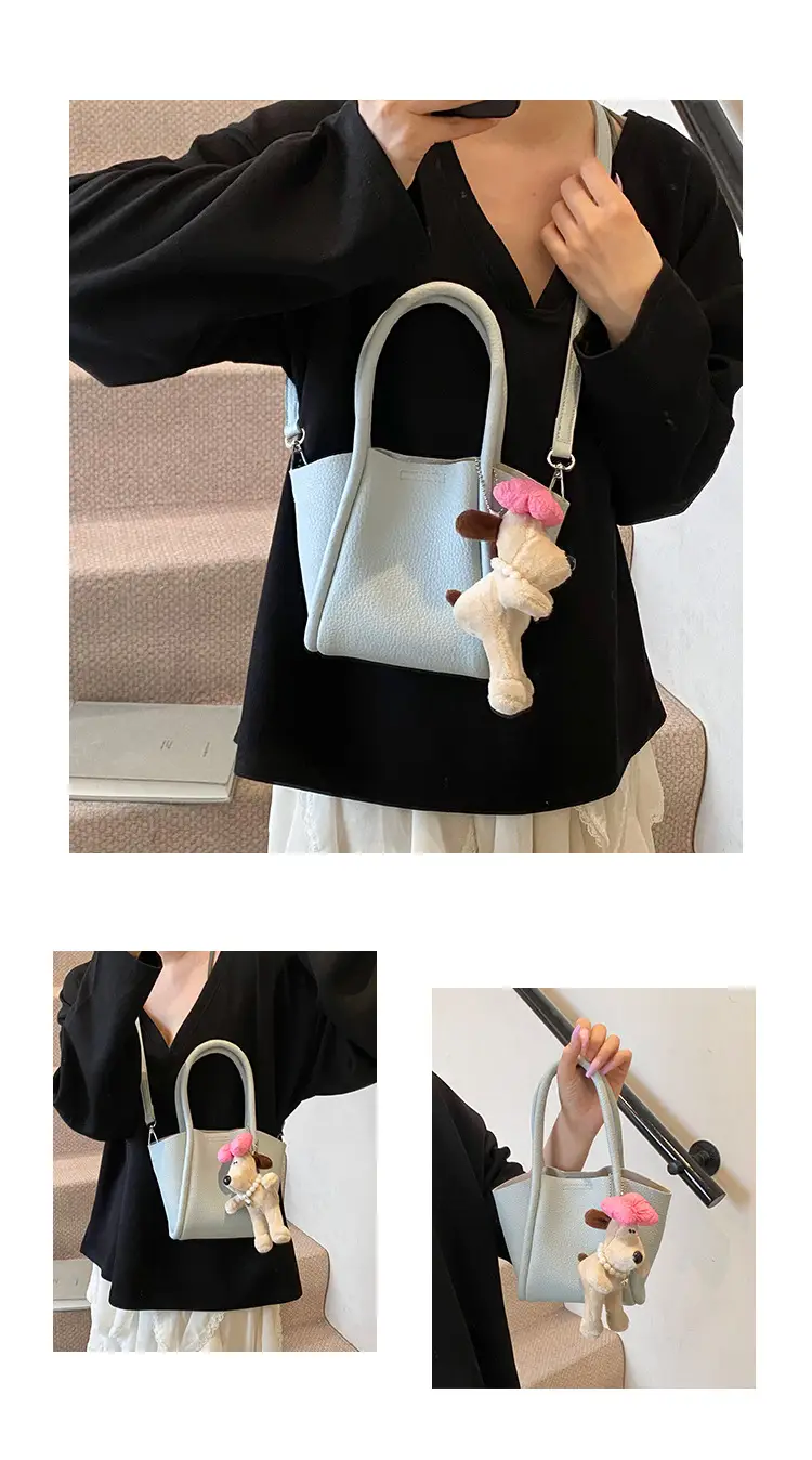 Women's Cross-Border Handheld Bucket Bag with Cute Doll Decor — feature 13
