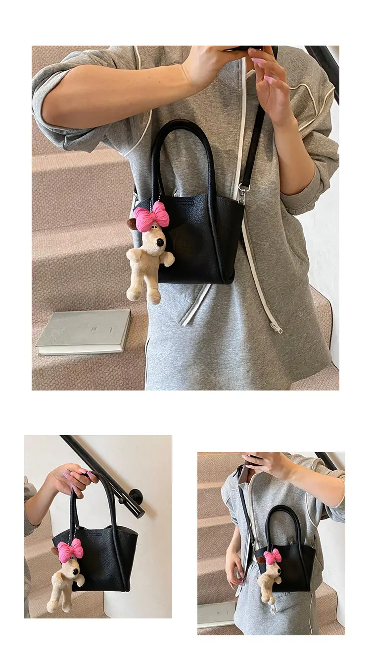 Women's Cross-Border Handheld Bucket Bag with Cute Doll Decor — feature 14