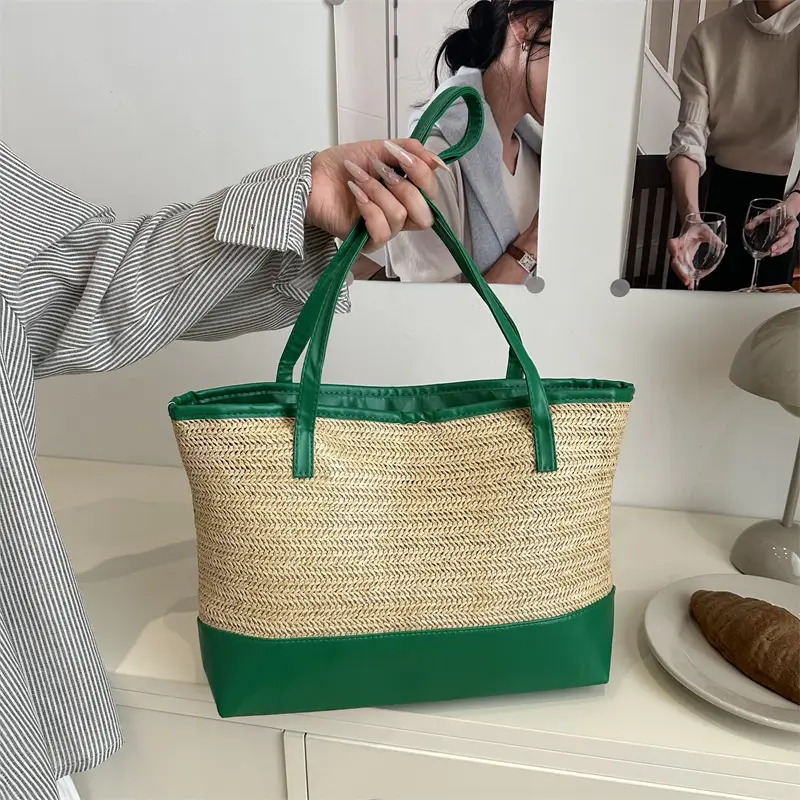 Casual Straw Woven Large Bag for Women - Image 8